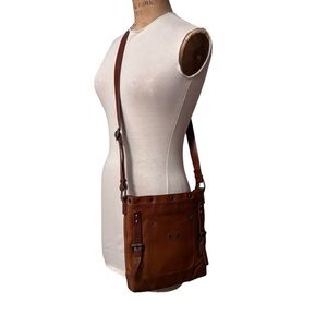 Treasure & Bond Whiskey Brown smooth
Leather Grommet Crossbody handbag